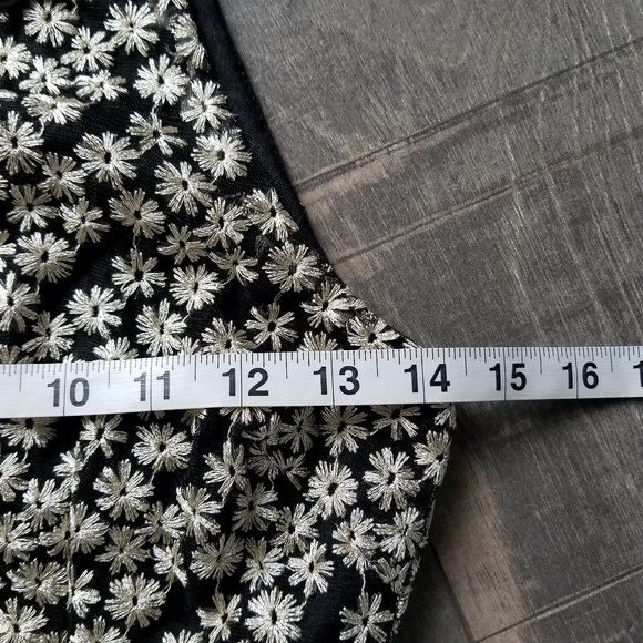 Romeo + Juliet Couture Black Gold Embroidery Dress - Picture 8 of 8